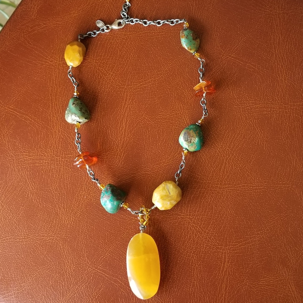 Silpada Sterling Silver & Stone Necklace